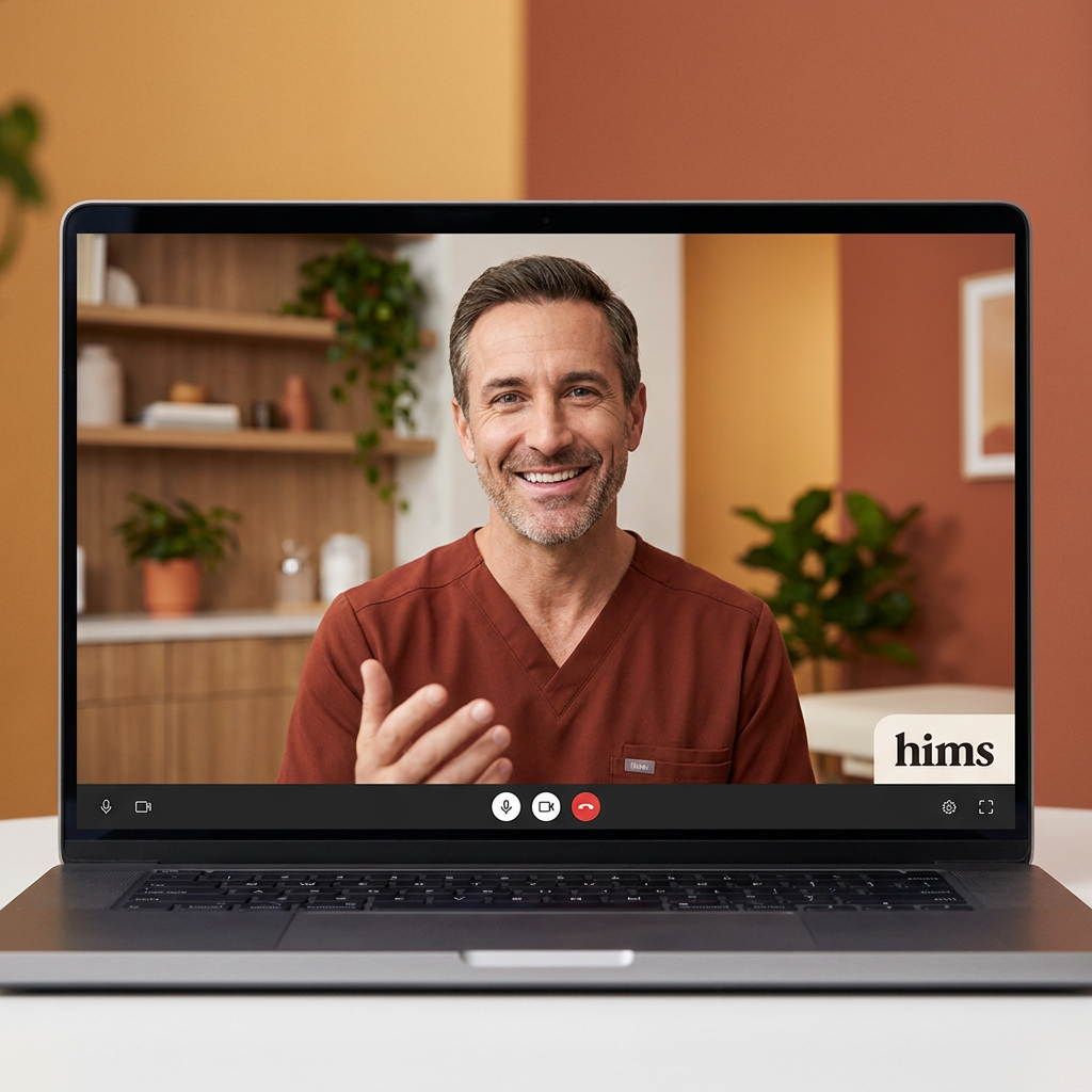 Clinician on a telehealth video consultation